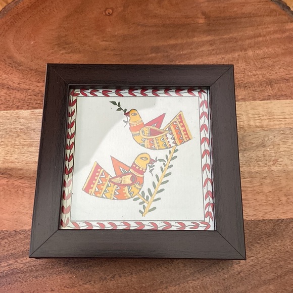 Set of four 4 small decorative cottagecore pictures, framed, glass - Picture 4 of 13